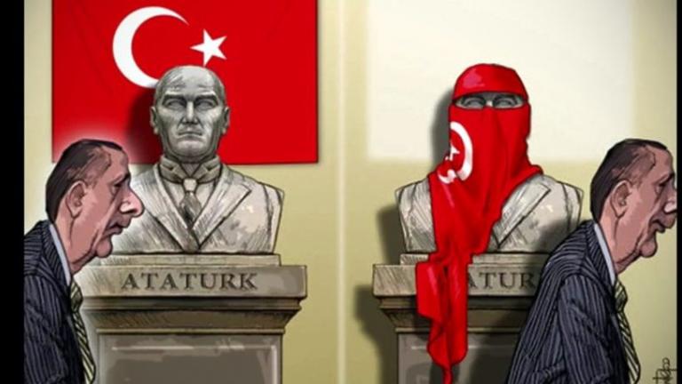 Το σκίτσο με τον Ερντογάν που διχάζει! Από τον Ατατούρκ στον Δικτατούρκ (ΦΩΤΟ)