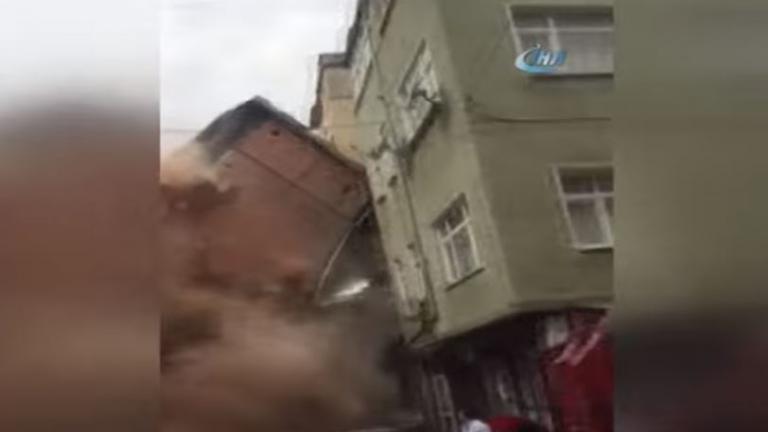 Θεαματική κατάρρευση κτιρίου στην Κωνσταντινούπολη – ΒΙΝΤΕΟ