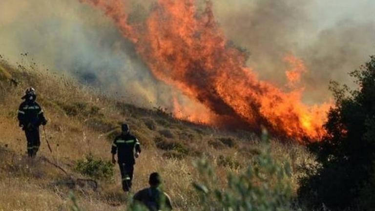 Σε ύφεση η φωτιά στην Κεφαλονιά