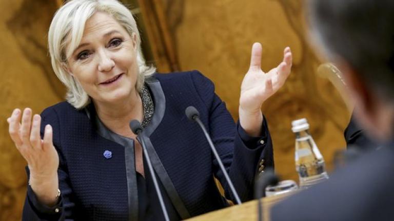 Κατά του ευρώ και υπέρ της επιστροφής στο γαλλικό φράγκο παραμένει η υποψήφια της Ακροδεξιάς