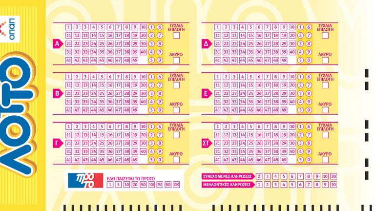 Κλήρωση ΛΟΤΤΟ την Τετάρτη 12/07 - Δείτε τους τυχερούς αριθμούς