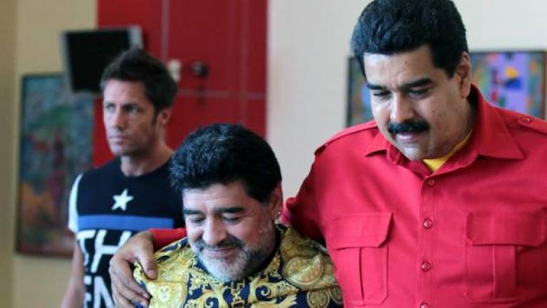 Ο Αργεντινός πρώην σταρ του ποδοσφαίρου έστειλε μήνυμα υποστήριξης στον πρόεδρο της Βενεζουέλας