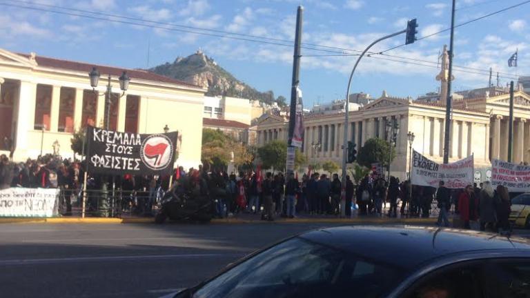 Συγκέντρωση μαθητών στα Προπύλαια για την επέτειο της δολοφονίας Γρηγορόπουλου