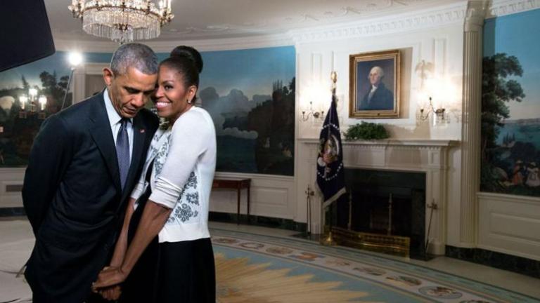 Μισέλ και Μπαράκ Ομπάμα πίσω στο σπίτι!