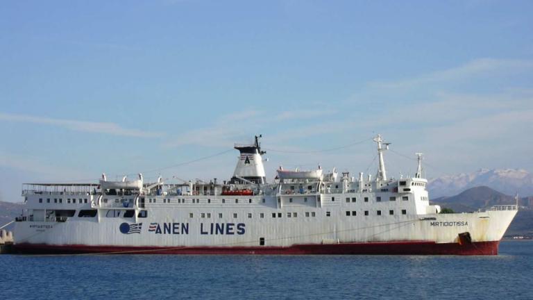 Ακυβέρνητο λόγω βλάβης το επιβατηγό πλοίο «Μυρτιδιώτισσα», ανοιχτά του Παγασητικού κόλπου