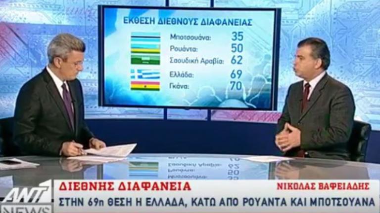 Στην 69η θέση διεθνώς βρίσκεται η Ελλάδα στην διαφθορά κάτω από την Μποτσουάνα! (ΒΙΝΤΕΟ)