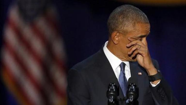 Έκλαψε ο Ομπάμα στην αποχαιρετιστήρια ομιλία του! Video, φωτό