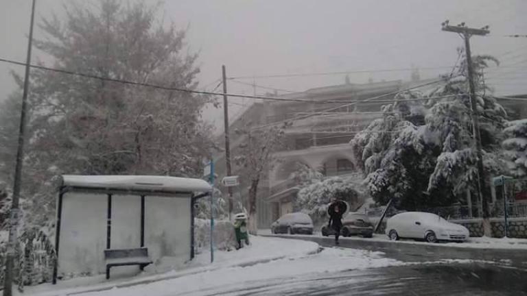 Κακοκαιρία - Θεσσαλονίκη: Τσουχτερό κρύο και χιόνι - Κανονικά λειτουργεί το αεροδρόμιο «Μακεδονία»