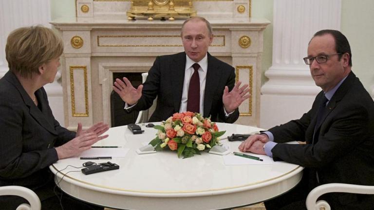 Μέρκελ και Ολάντ κάλεσαν τον Πούτιν να εργαστεί υπέρ της εκεχειρίας στη Συρία