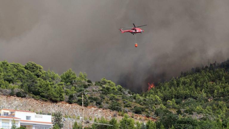 Σε εξέλιξη παραμένει για τρίτο 24ωρο η μεγάλη φωτιά στην Εύβοια