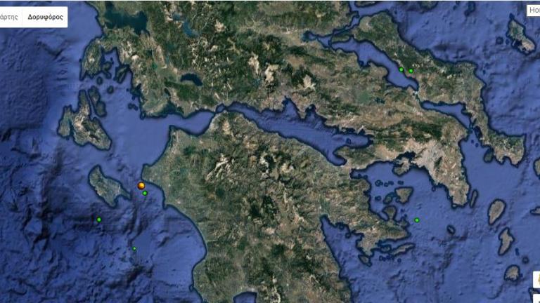 Σεισμός 4,2 βαθμών της κλίμακας Ρίχτερ στον θαλάσσιο χώρο μεταξύ Ζακύνθου και Κυλλήνης