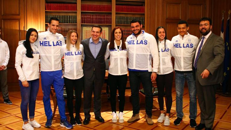 Ευρωπαϊκό Βελιγραδίου: Ο πρωθυπουργός Αλέξης Τσίπρας υποδέχτηκε τους Ελληνες αθλητές που διακρίθηκαν