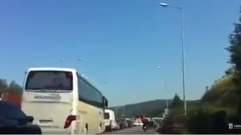 Θεσσαλονίκη: Ουρά χιλιομέτρων στην Περιφερειακή (video)