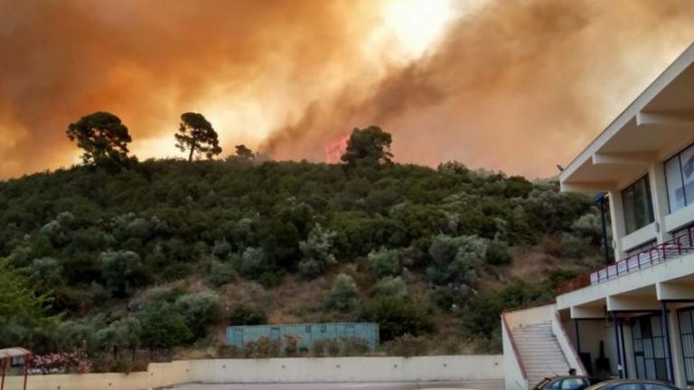 Σε ύφεση η φωτιά στον Ν. Μαρμαρά Χαλκιδικής-Έπεσαν οι άνεμοι