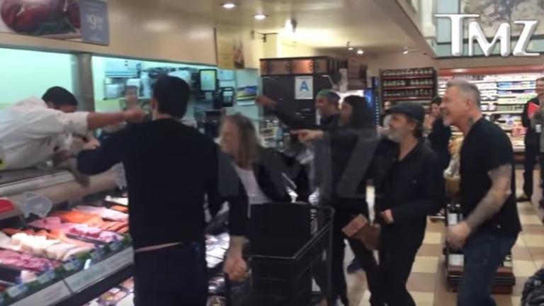 Οι Metallica τραγουδούν ανάμεσα σε κρέατα σε σούπερ μάρκετ (ΒΙΝΤΕΟ)