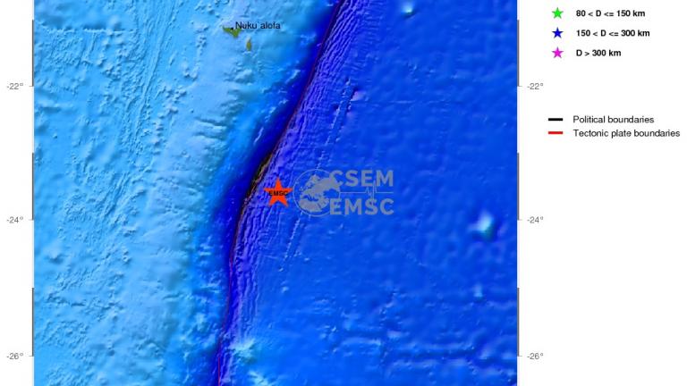 Σεισμός 6,1 Ρίχτερ στα νησιά Τόνγκα 