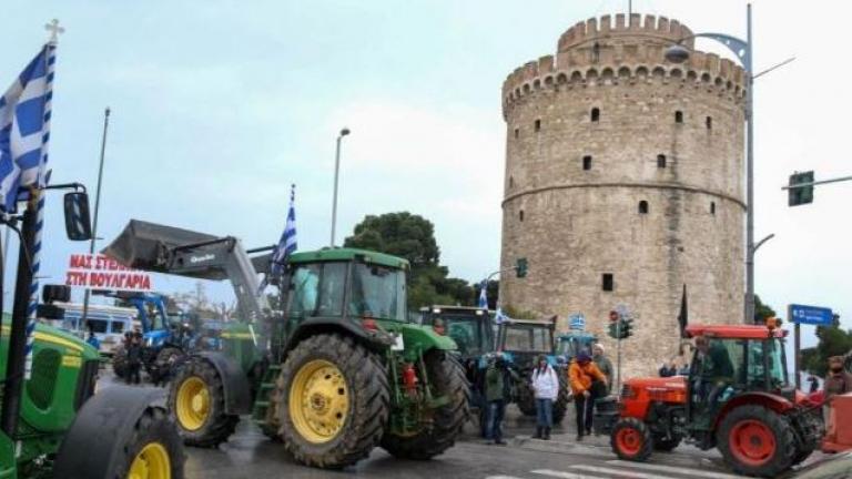 Κλειστό το κέντρο της Θεσσαλονίκης με τρακτέρ και αγροτικά 