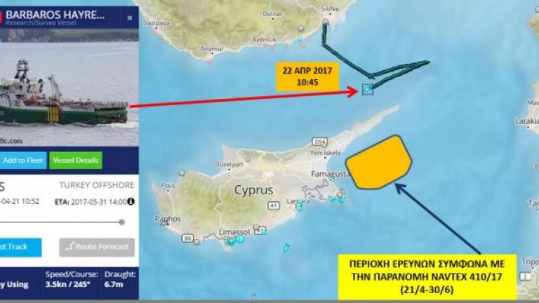 Το Barbaros λειτουργεί ως τουρκικός μοχλός πίεσης για την κυπριακή ΑΟΖ και το Κυπριακό