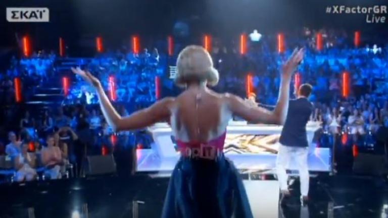 X-Factor: Θάνατος το ντεκολτέ της Ευαγγελίας Αραβανή (ΒΙΝΤΕΟ)