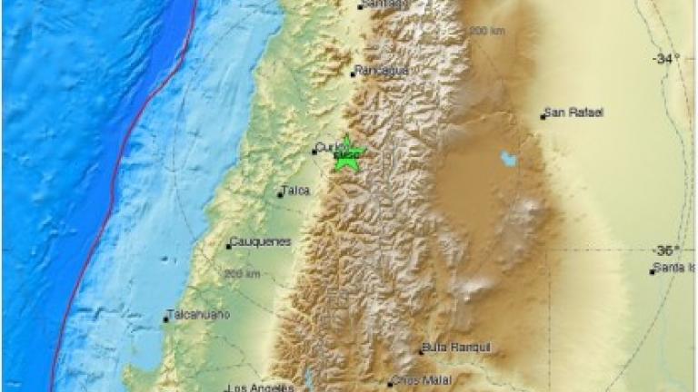 Σεισμική δόνηση μεγέθους 6,3 βαθμών έπληξε την περιοχή κοντά στην πόλη Τάλκα, στην κεντρική Χιλή, ανακοίνωσε το αμερικανικό γεωδυναμικό ινστιτούτο (USGS)