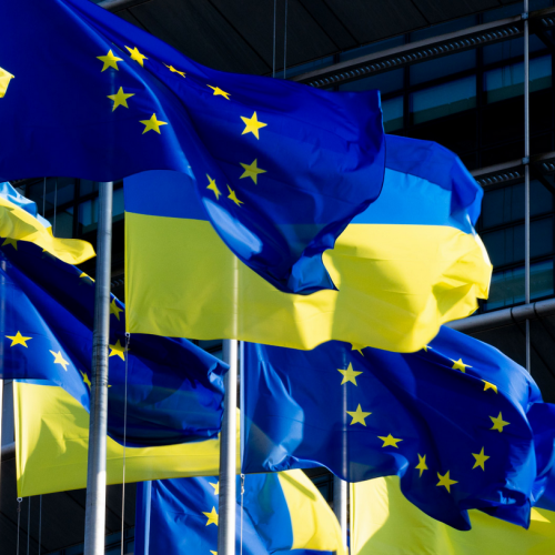 eu ukraine flags