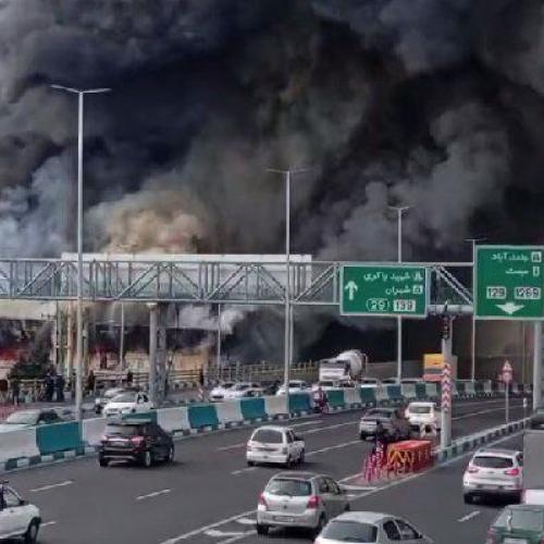 τεχερανη φωτια σε εμπορικο κεντρο