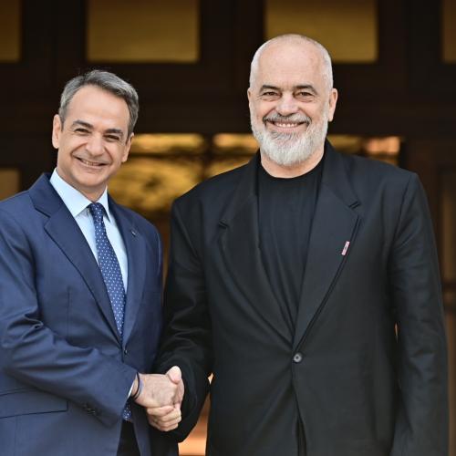 Συνάντηση Μητσοτάκη - Ράμα: Στήριξη στην ευρωπαϊκή προοπτική της Αλβανίας με όρους μεταρρυθμίσεων