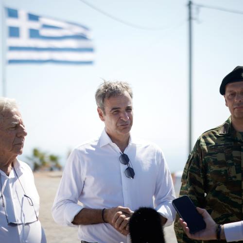 Μητσοτάκης από το ακριτικό Αγαθονήσι: Μήνυμα αποτροπής και εθνικής αυτοπεποίθησης
