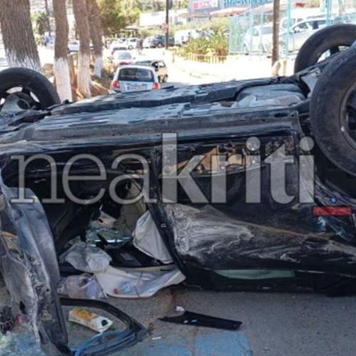 Μεθυσμένος ο τουρίστας οδηγός του «ιπτάμενου» αυτοκινήτου στην Κρήτη, του πέρασαν χειροπέδες