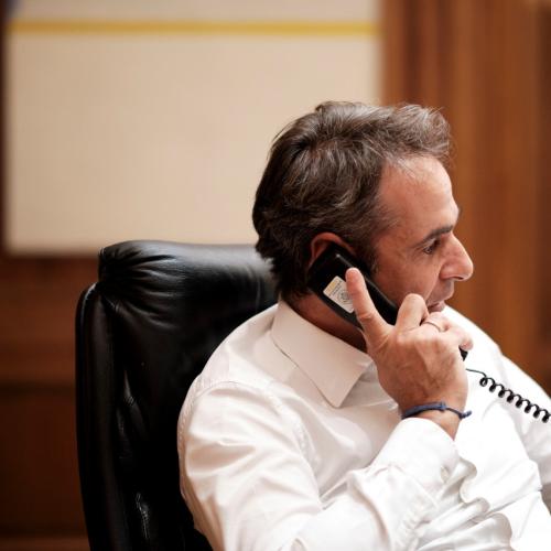 Τηλεφωνική επικοινωνία Μητσοτάκη - Αούν για τις εξελίξεις στον Λίβανο