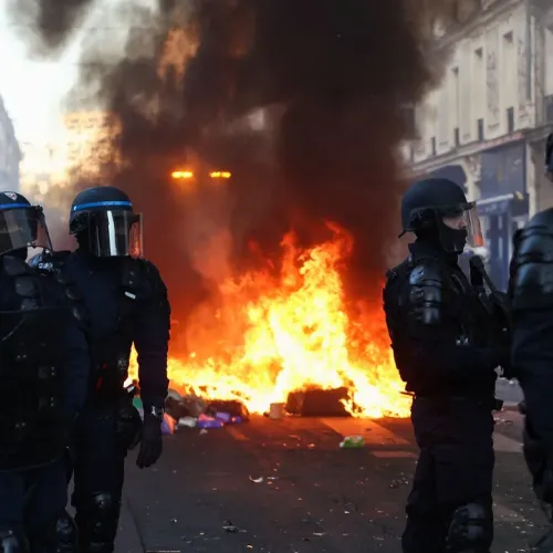 Γαλλία: Ο Μακρόν προαναγγέλλει απαγορεύσεις διαδηλώσεων – Ενισχυμένες κατά 20% οι αστυνομικές δυνάμεις το Σάββατο