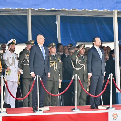 Ο Ν. Δένδιας στην 66η επέτειο της Ανεξαρτησίας της Κυπριακής Δημοκρατίας: «Η Ελλάδα είναι και θα είναι εδώ»